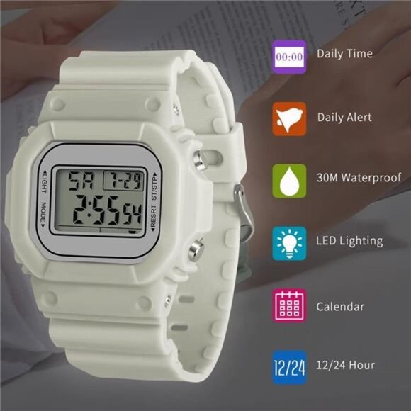 Digital Watch for Men Women Waterproof Outdoor Military Sports Timer - Picture 2 of 14